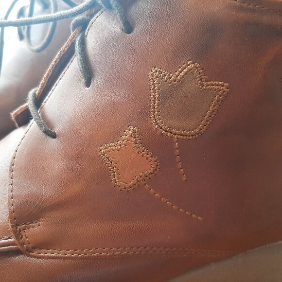 EUC Pikolinos Lace Up Ankle Chukka Boot in Cognac Sz EU41 - Picture 4 of 10